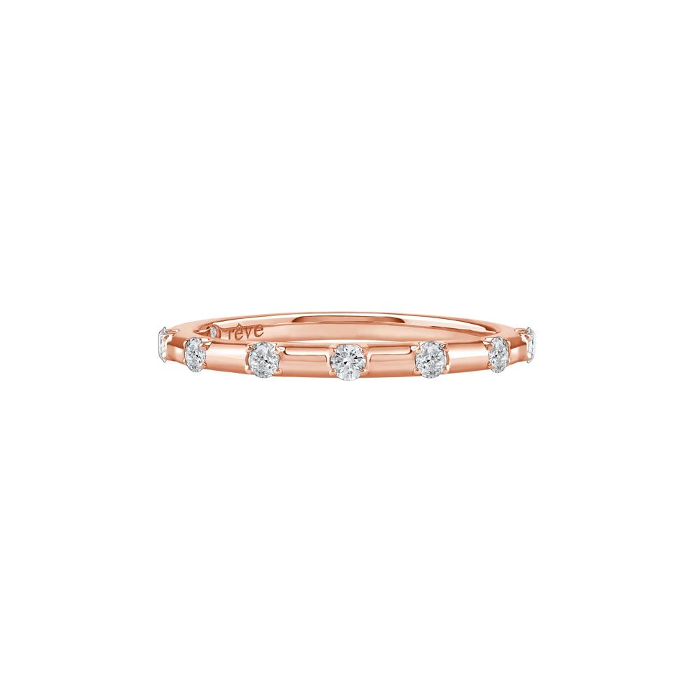 Piper Lab Grown Diamond Wedding Band in 14K Rose Gold (1/5 ct. tw.) – Image 1 of 5