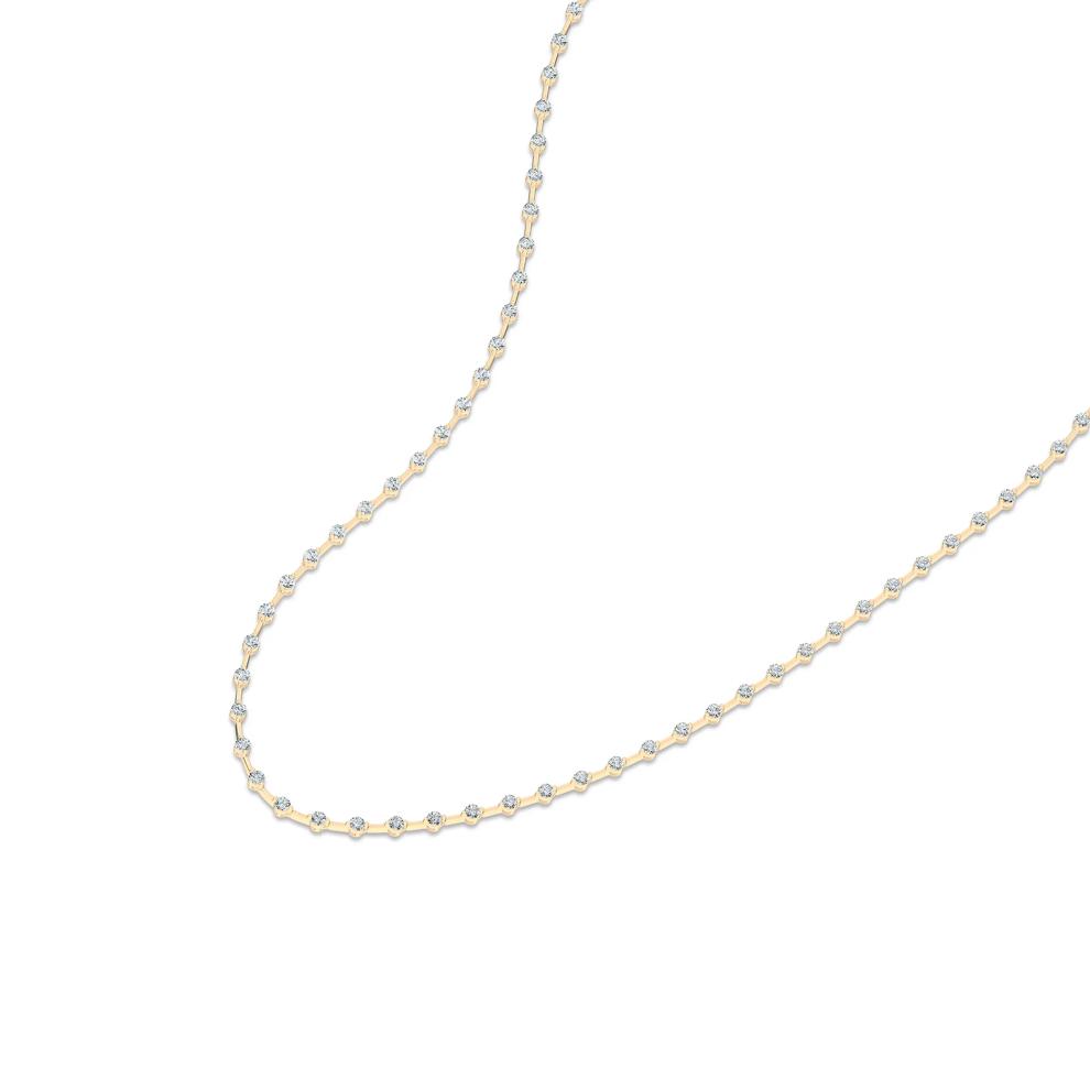 Lab Grown Diamond Sticks &amp; Stones Necklace in 14K Yellow Gold (3 1/2 ct. tw.) – Image 4 of 4