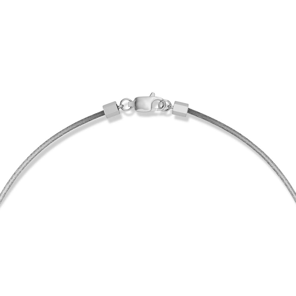 Men's Lab Grown Diamond Hex Nut Design Cord Pendant Necklace in Sterling Silver (1/2 ct. tw.) – Image 2 of 4