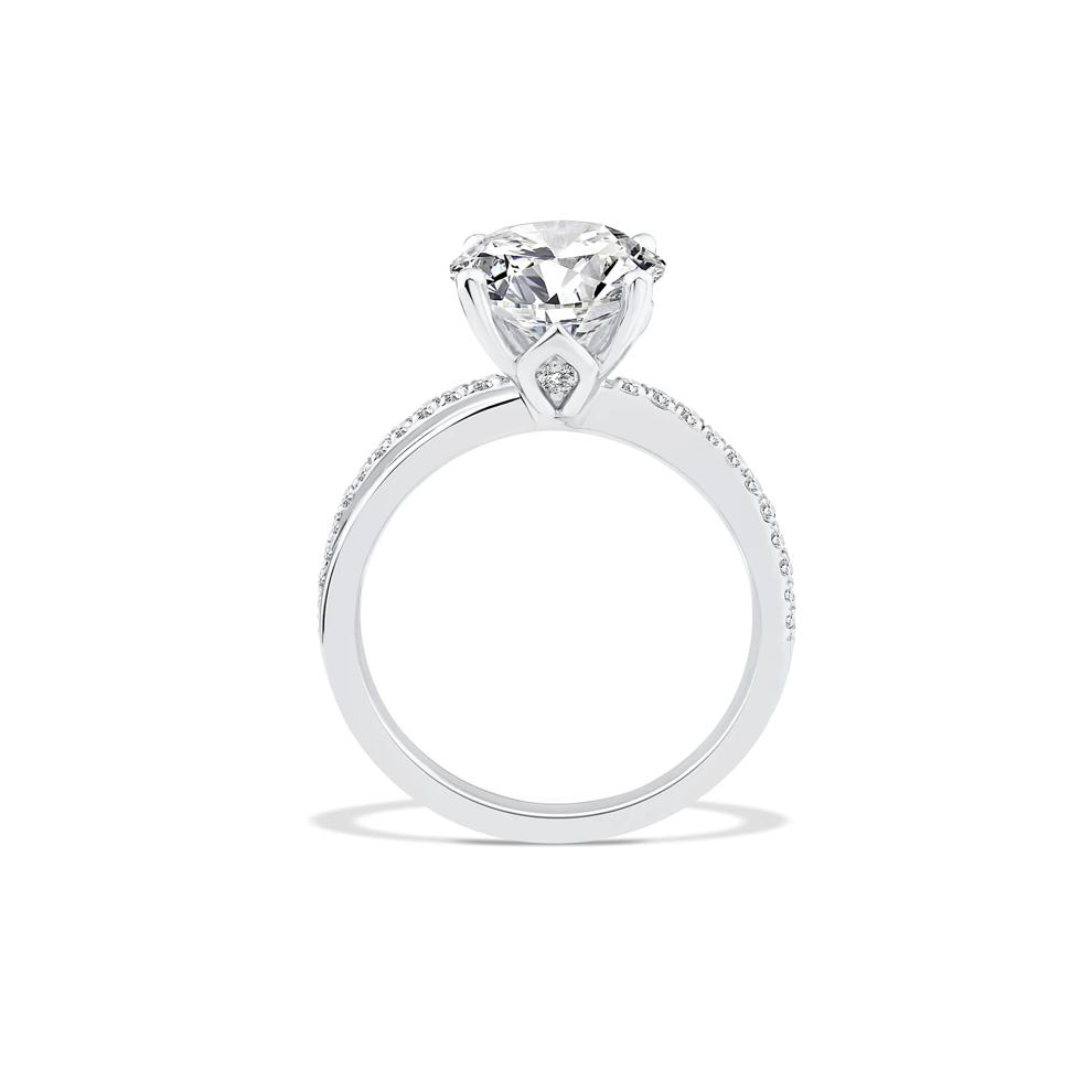 Lab Grown Diamond Round Engagement Ring in Platinum (3 1/5 ct. tw.) – Image 2 of 4