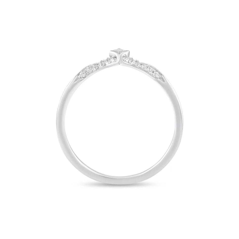Diamond Contour Band in 10K White Gold (1/7 ct. tw.) – Image 2 of 4