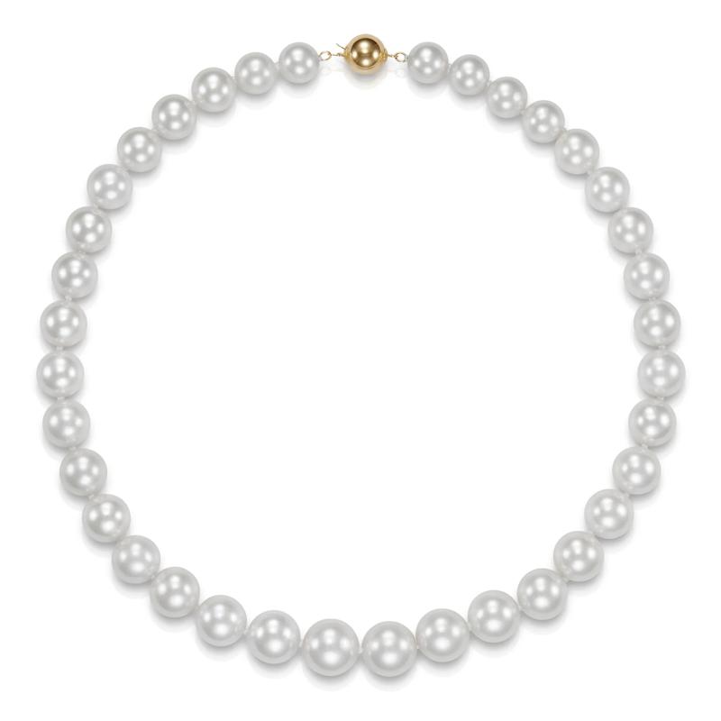 Freshwater Cultured Pearl Strand with Clasp of 14K Yellow Gold – Image 2 of 4