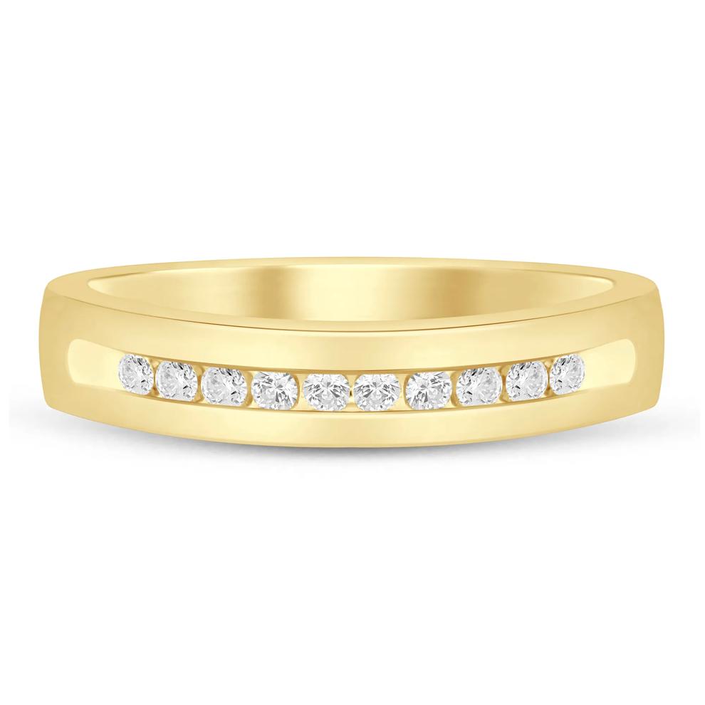 Men's Diamond Channel-Set Band in 14K Yellow Gold (1/4 ct. tw.) – Image 1 of 3