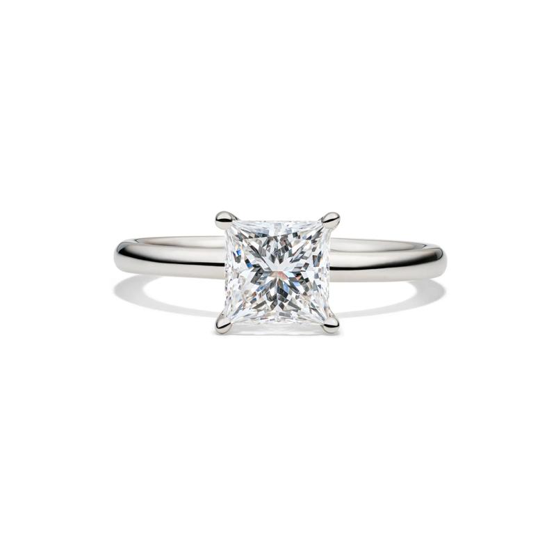 Lab Grown Diamond Princess-Cut Solitaire Engagement Ring in Platinum &#40;1 1/2 ct.&#41; – Image 1 of 4