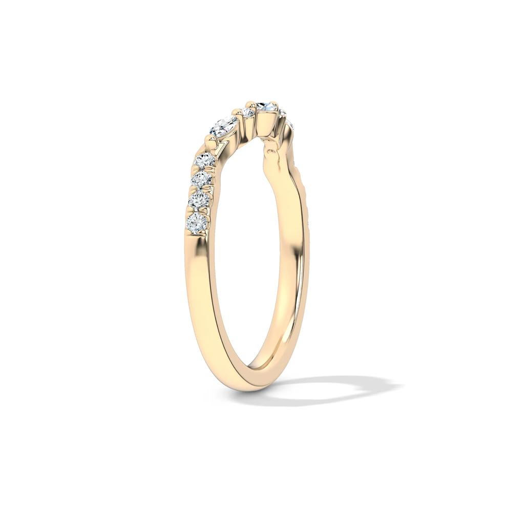 Diamond Contour Band in 14K Yellow Gold (1/4 ct. tw.) – Image 3 of 4