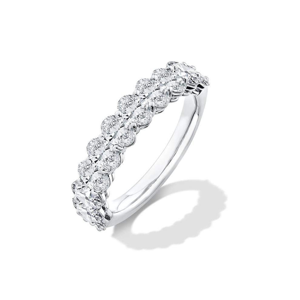 Lab Grown Diamond Oval Anniversary Band in 14K White Gold (2 ct. tw.) – Image 4 of 4