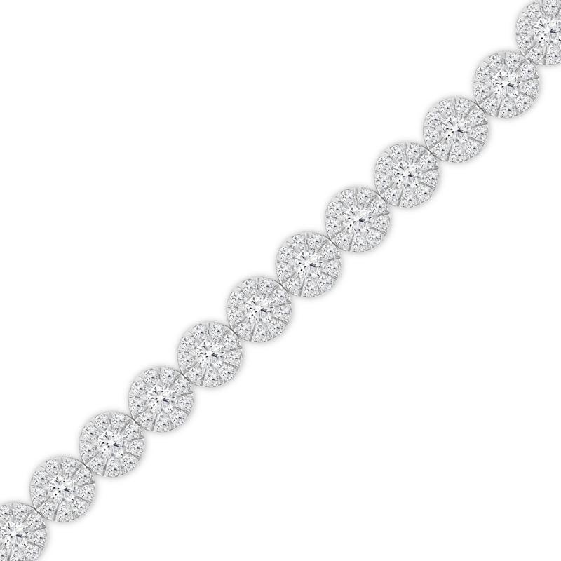 Lab Grown Diamond Cluster Bracelet in 14K White Gold &#40;7 ct. tw.&#41; – Image 2 of 3