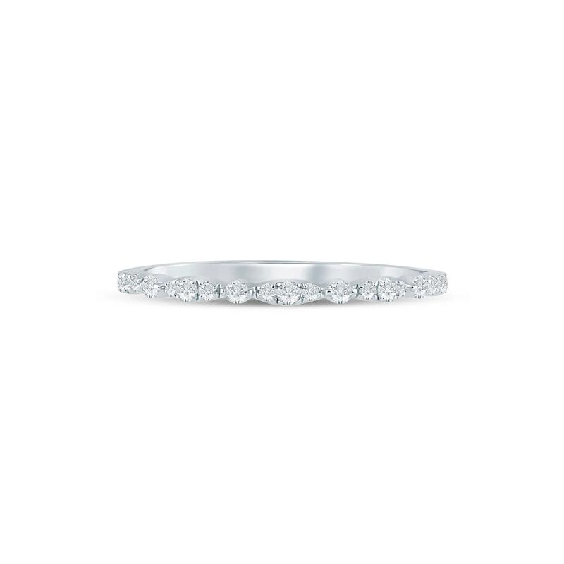 Lab Grown Diamond Stack Band in 10K White Gold &#40;1/7 ct. tw.&#41; – Image 1 of 3