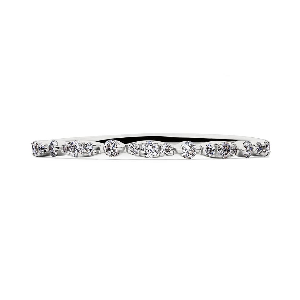 Lab Grown Diamond Stack Band in 10K White Gold (1/7 ct. tw.) – Image 1 of 4