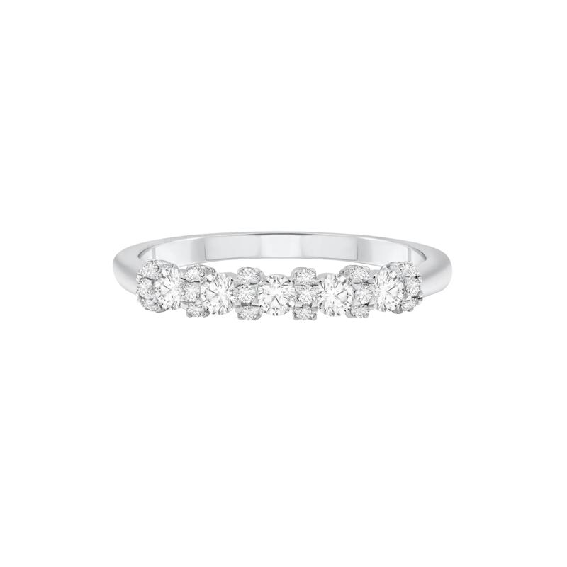 Diamond Multi-Stone Band in 10K White Gold &#40;1/2 ct. tw.&#41; – Image 1 of 3