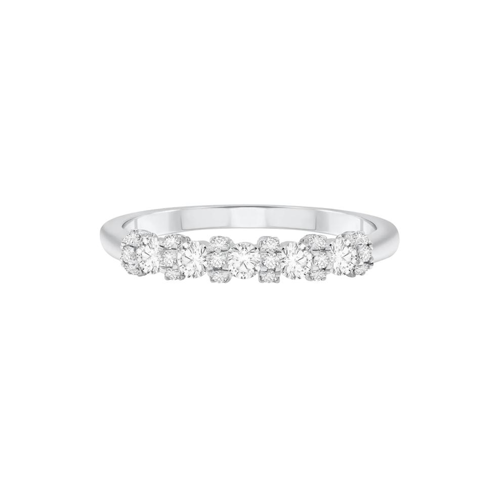 Diamond Multi-Stone Band in 10K White Gold (1/2 ct. tw.) – Image 1 of 3