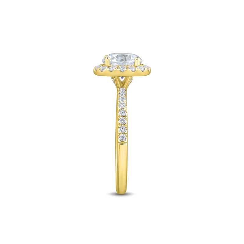 Lab Grown Diamond Halo Engagement Ring in 14K Yellow Gold (2 ct. tw.) – Image 3 of 3