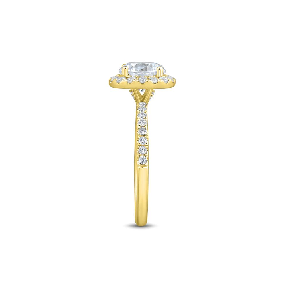 Lab Grown Diamond Halo Engagement Ring in 14K Yellow Gold (2 ct. tw.) – Image 3 of 3