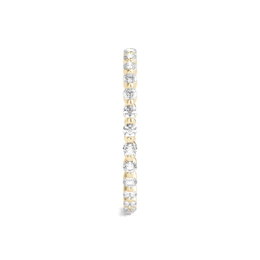 Round Brilliant-Cut Lab Grown Diamond Eternity Band in 14k Yellow Gold (1/2 ct. tw.) – Image 3 of 3