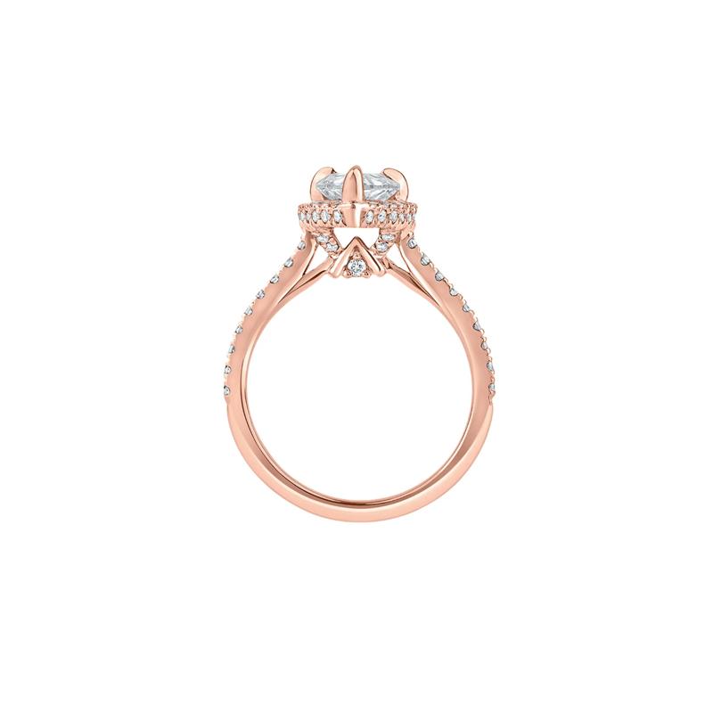 Perry Lab Grown Diamond Pear-shaped Engagement Ring in 14K Rose Gold &#40;2 5/8 ct. tw.&#41; – Image 2 of 5