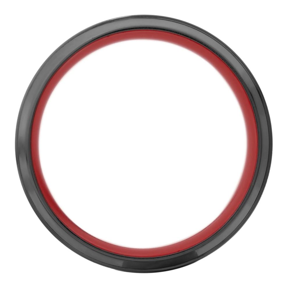 Men&rsquo;s Black Zirconium &amp; U.S. Marine Corps Red Cerakote Wedding Band, 8MM  – Image 2 of 4