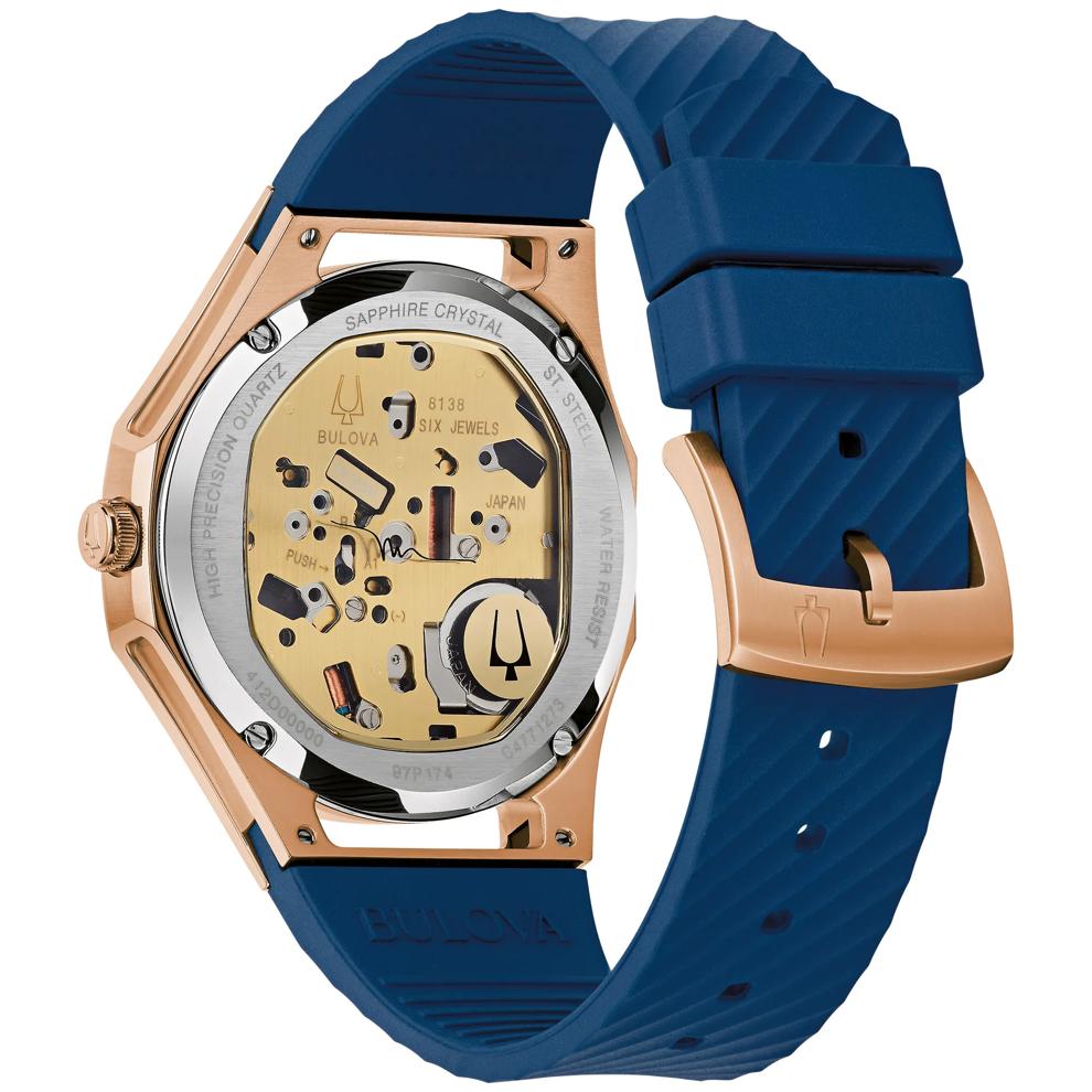 Ladies' CURV Watch in Blue Leather – Image 3 of 3