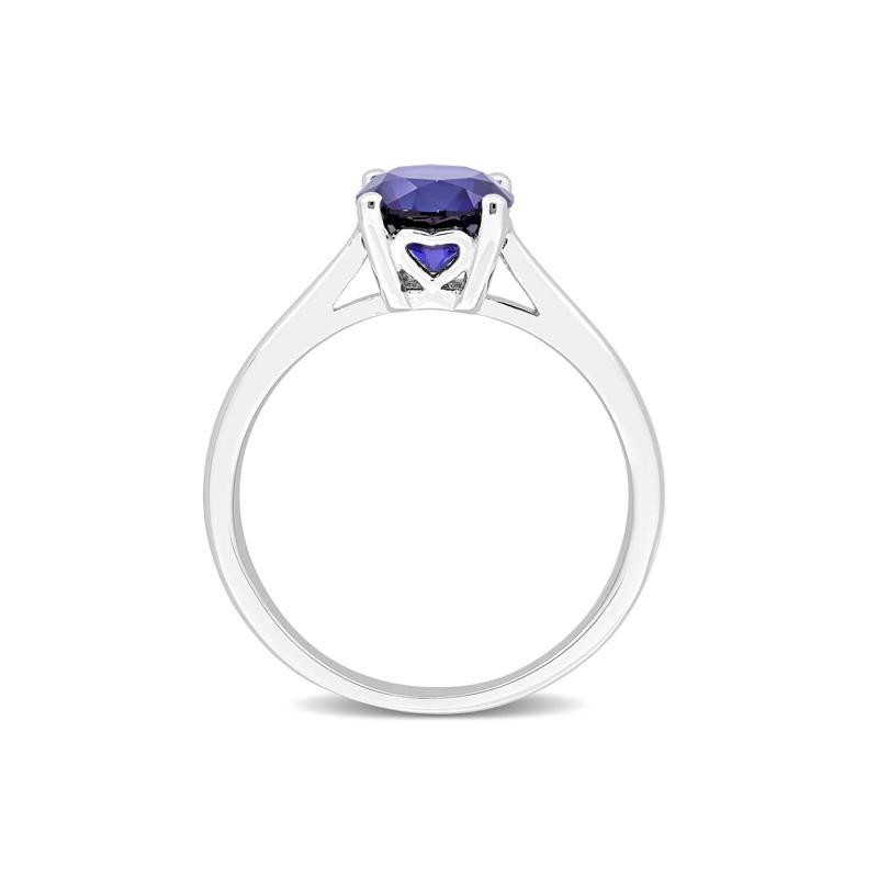 Lab-Created Blue Sapphire Ring in Sterling Silver – Image 2 of 7