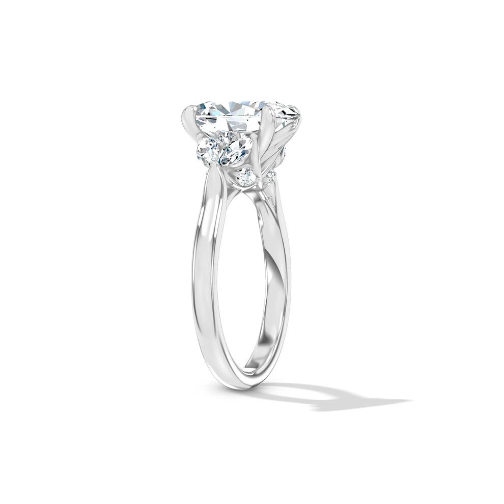 Lab Grown Diamond Oval Engagement Ring in 14K White Gold (3 3/8 ct. tw.) – Image 3 of 4