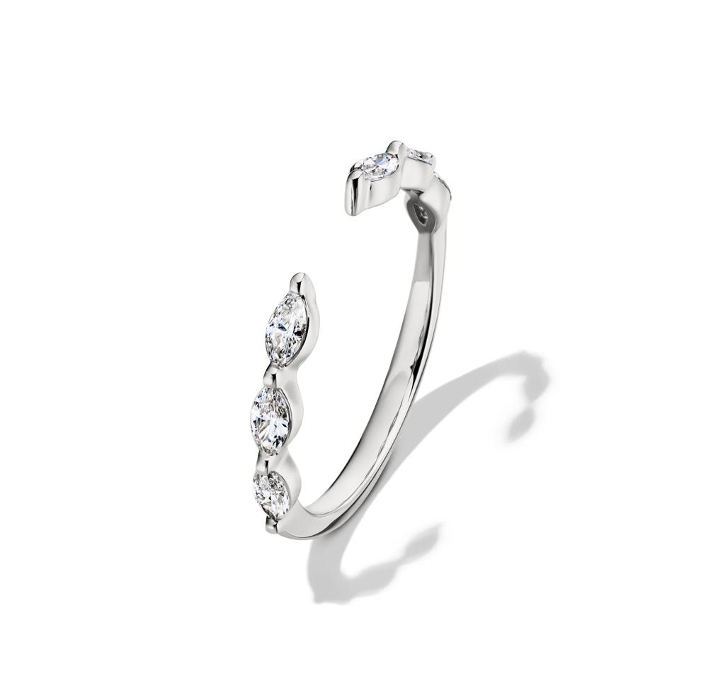 Lab Grown Diamond Open Stack Anniversary Band in 14K White Gold (3/8 ct. tw.) – Image 4 of 4