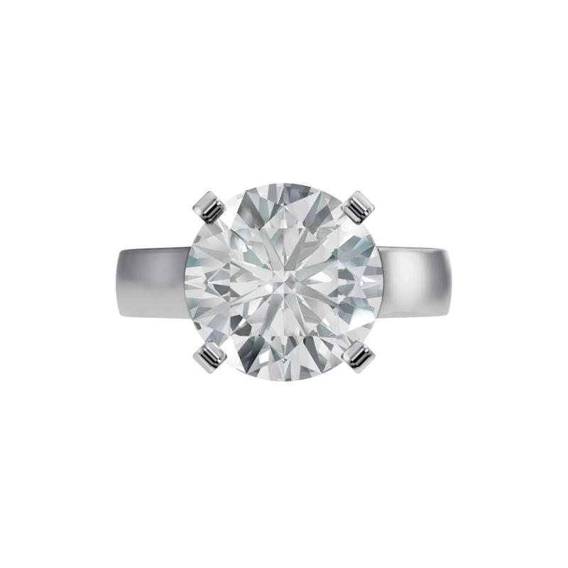 Solitaire Semi-Mount Engagement Ring in 14K White Gold &#40;Setting Only&#41; – Image 1 of 8