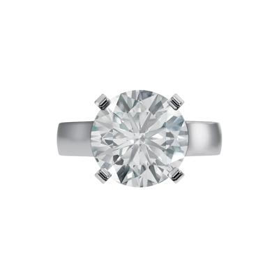 Solitaire Semi-Mount Engagement Ring in 14K White Gold (Setting Only)