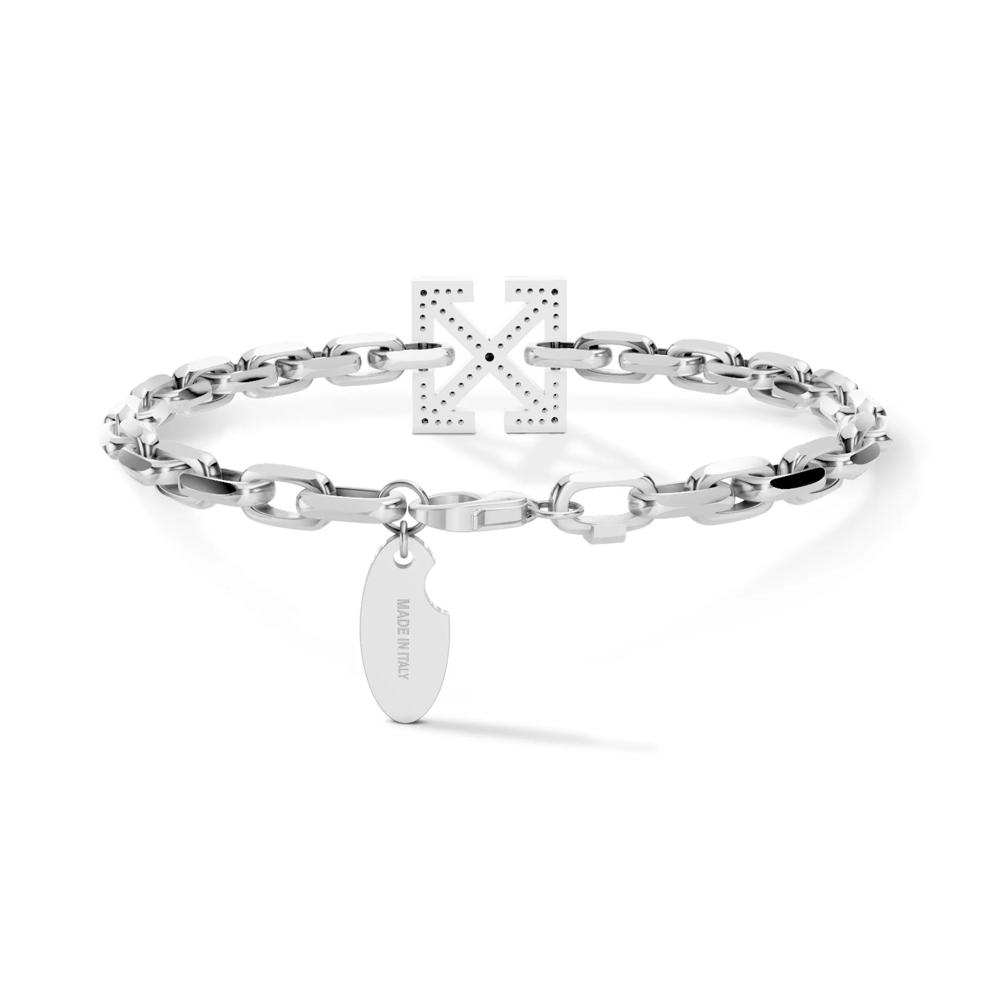 Men's Black Lab Grown Diamond Arrow Design Link Bracelet in Sterling Silver, 8" (1/3 ct. tw.) – Image 2 of 2