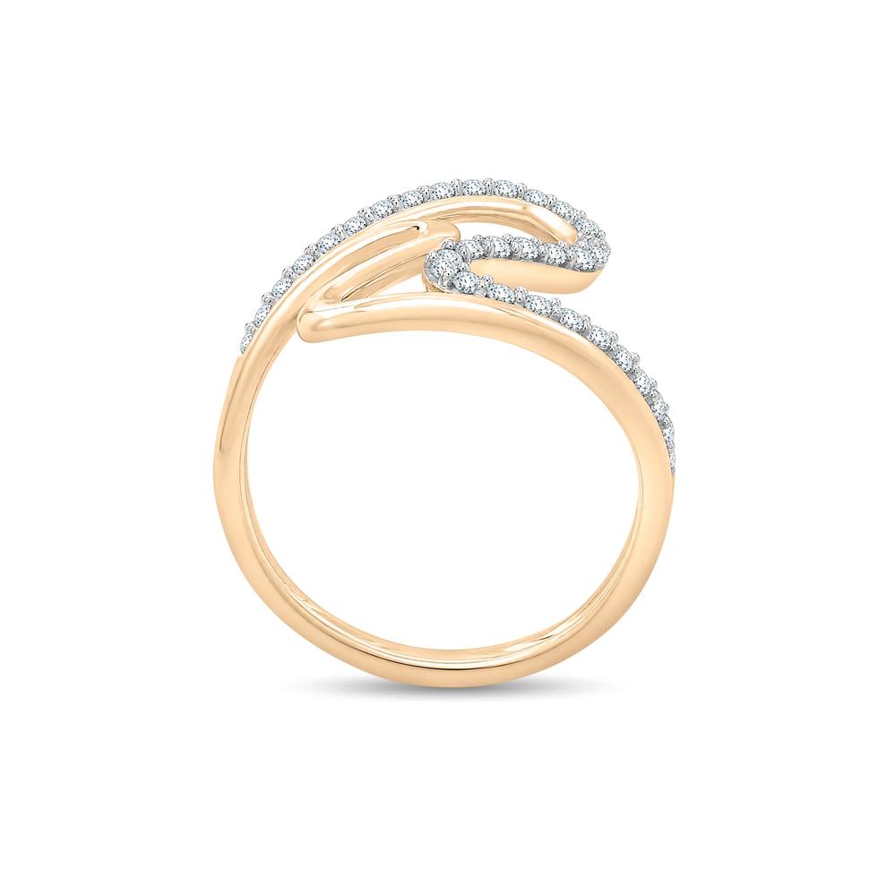 Diamond Swirl Ring in 10K Yellow Gold (1/3 ct. tw.) – Image 4 of 4