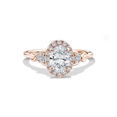 Lab Grown Diamond Oval Engagement Ring in 10K Rose Gold (1 1/3 ct. tw.)