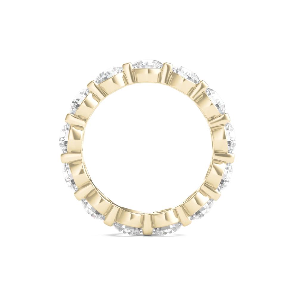 Round Brilliant-Cut Lab Grown Diamond Eternity Band in 14k Yellow Gold (4 ct. tw.) – Image 2 of 3