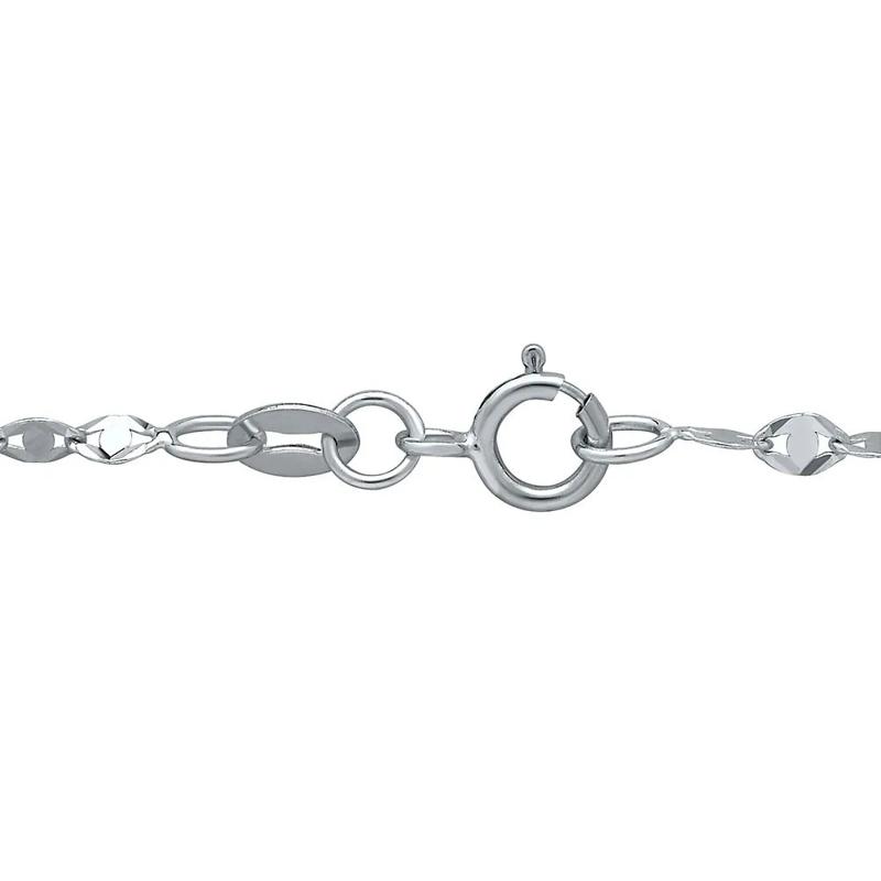 Flat Link Chain in 14K White Gold, 18&quot; – Image 2 of 3