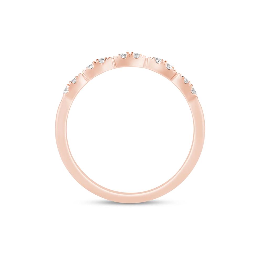 Diamond Faux-Marquise Anniversary Band in 10K Rose Gold (1/7 ct. tw.) – Image 2 of 3
