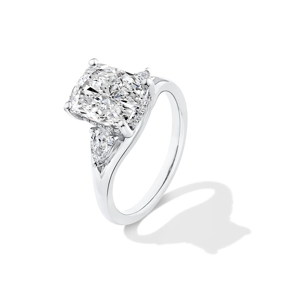 Lab Grown Diamond Three-Stone Engagement Ring in 14K White Gold (3 1/2 ct. tw.) – Image 4 of 4