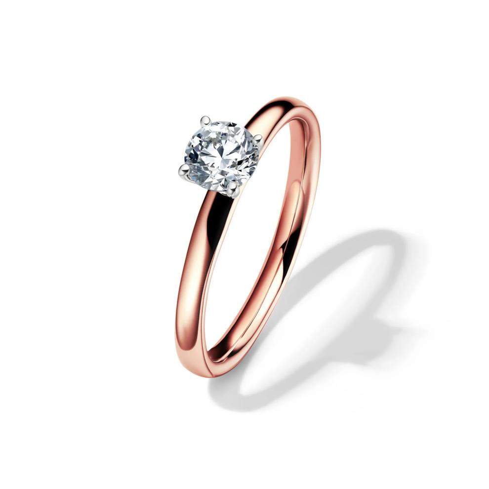 Diamond Round Brilliant Cut Solitaire Engagement Ring in 14K Gold – Image 4 of 5