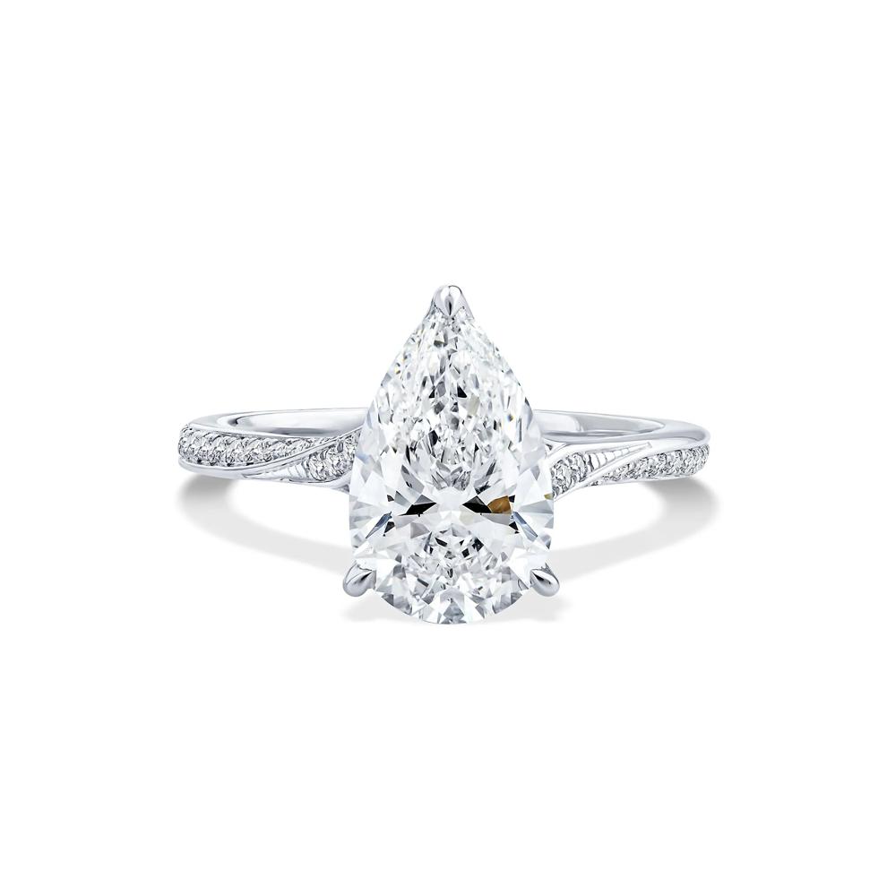 Lab Grown Diamond Pear-Shaped Engagement Ring in Platinum (2 3/4 ct. tw.) – Image 1 of 4