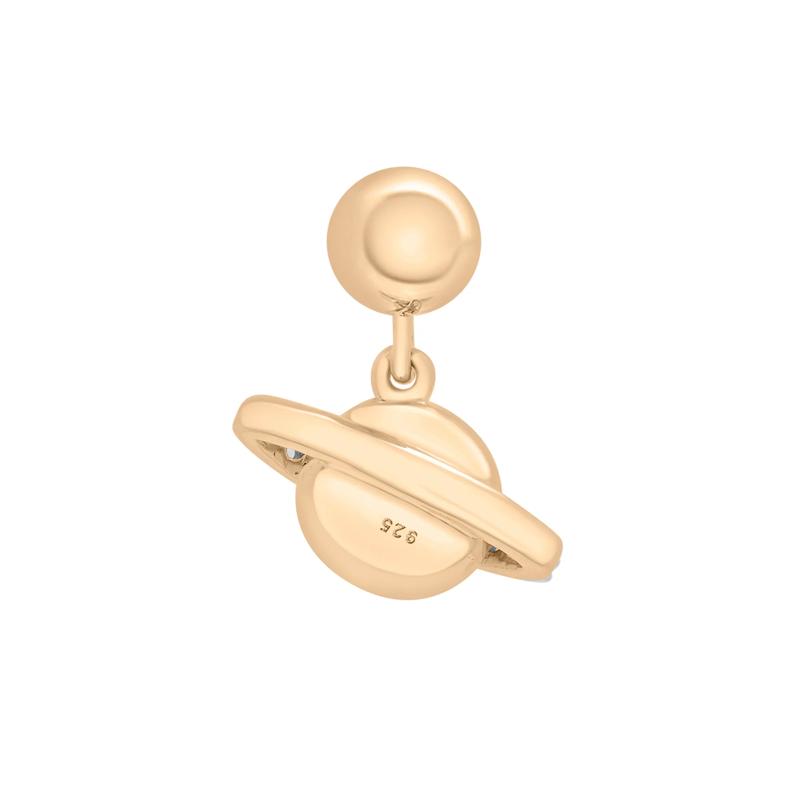Diamond Accent Saturn Bead Charm in Vermeil – Image 3 of 3