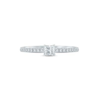 Lab Grown Diamond Promise Ring in Sterling Silver (3/8 ct. tw.)