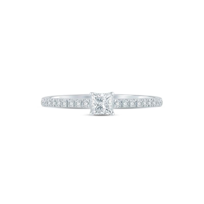 Lab Grown Diamond Promise Ring in Sterling Silver &#40;3/8 ct. tw.&#41; – Image 1 of 3