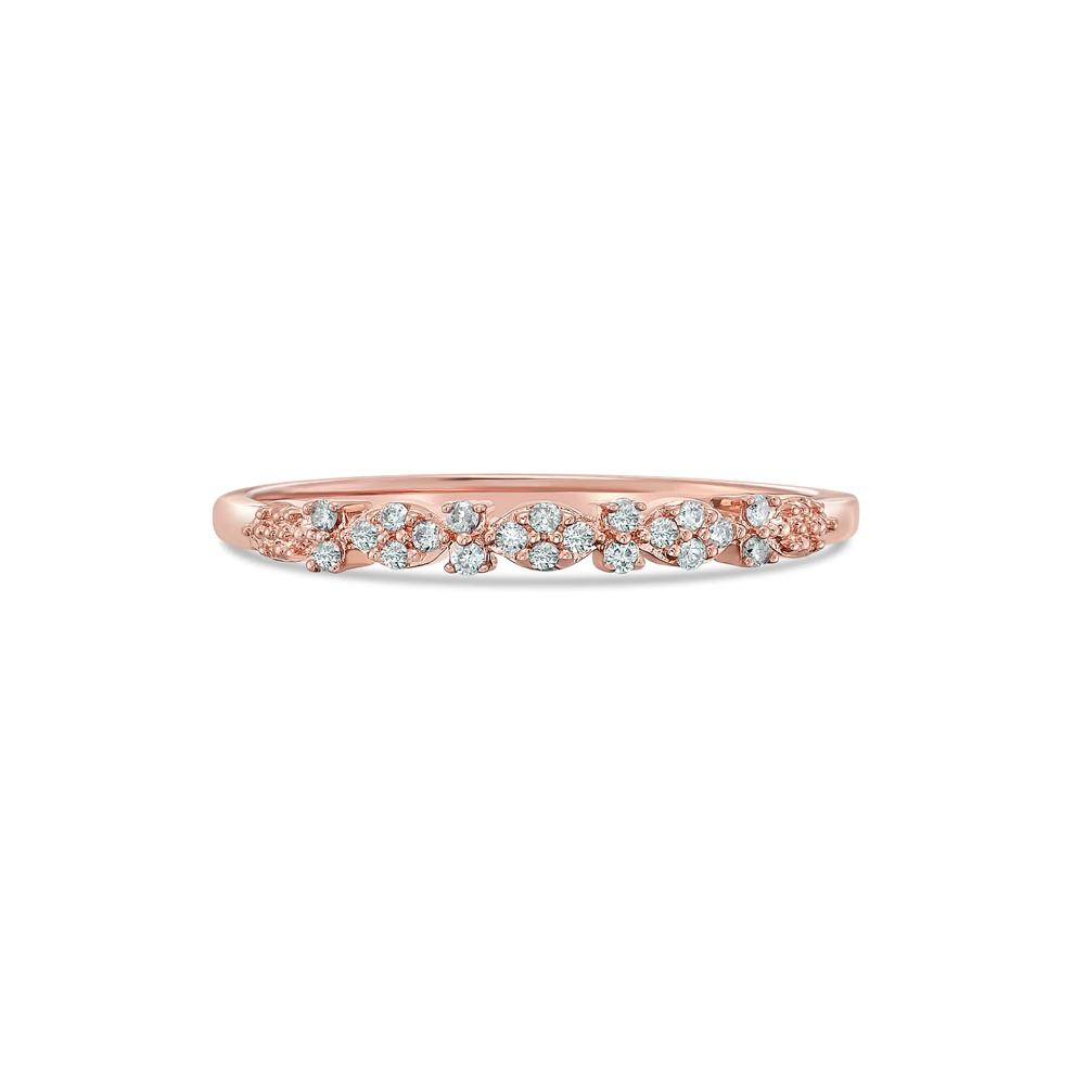 Diamond Accent Faux Marquise Stack Band in 10K Rose Gold – Image 1 of 4