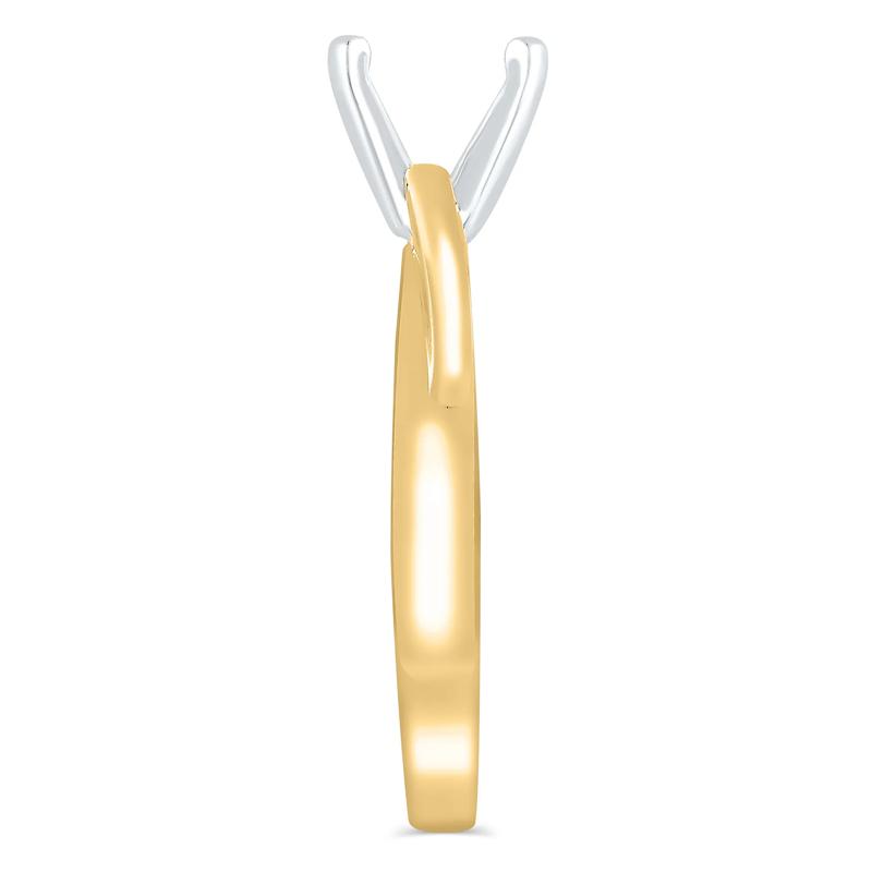 Single Twist Semi-Mount Engagement Ring in 14K Yellow Gold &#40;Setting Only&#41; – Image 6 of 6