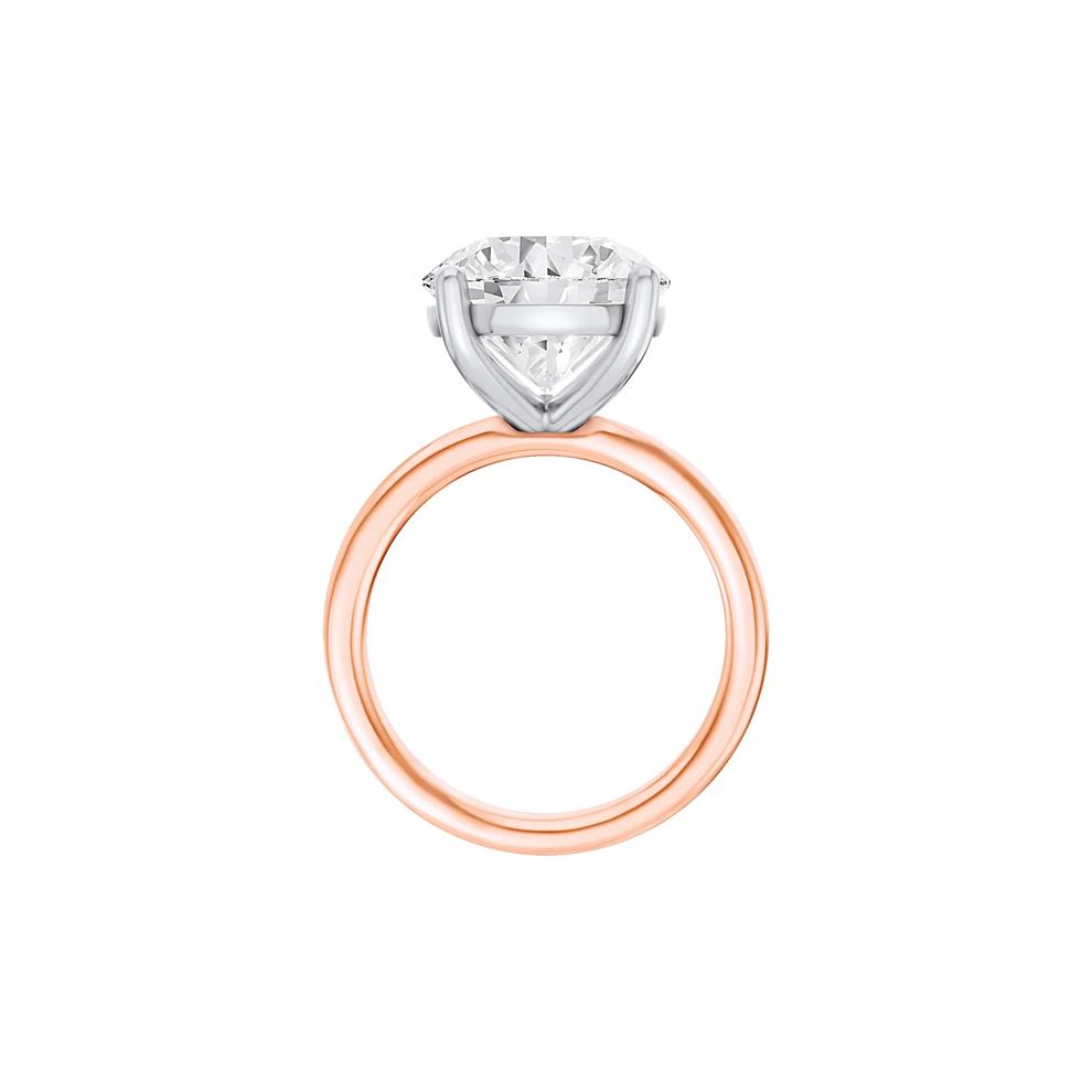 Lab Grown Diamond Round Solitaire Ring in 14K Rose &amp; White Gold (6 ct.) – Image 2 of 4