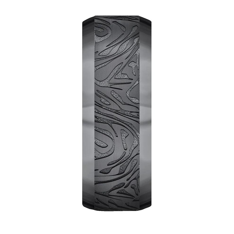 Men's Mokume Pattern Band in Tantalum, 7MM – Image 3 of 3
