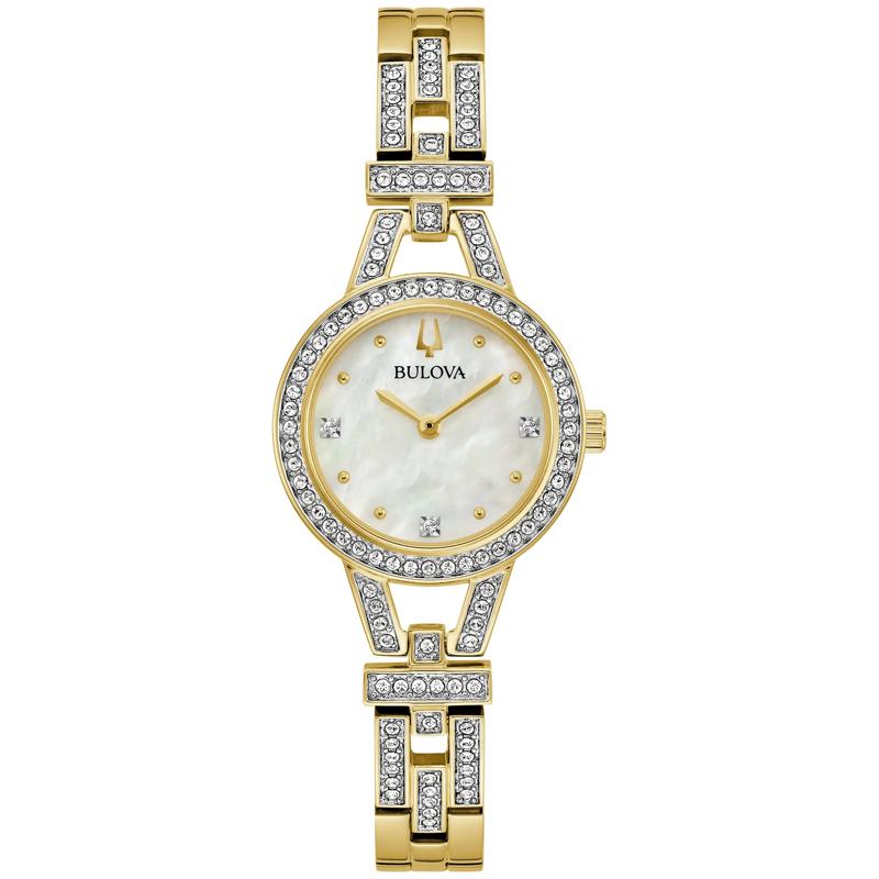 Ladies&#39; Watch With a Gold-Tone Stainless Steel and Crystal Bracelet – Image 1 of 3