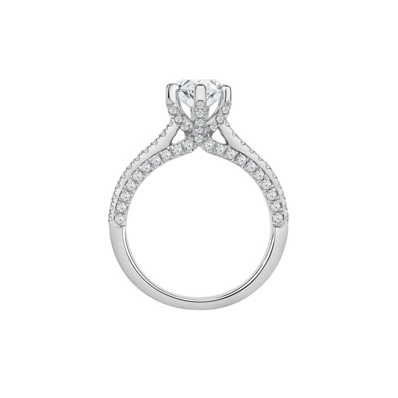 Morgan Lab Grown Diamond Engagement Ring in 14K White Gold &#40;2 7/8 ct. tw.&#41; – Image 2 of 5
