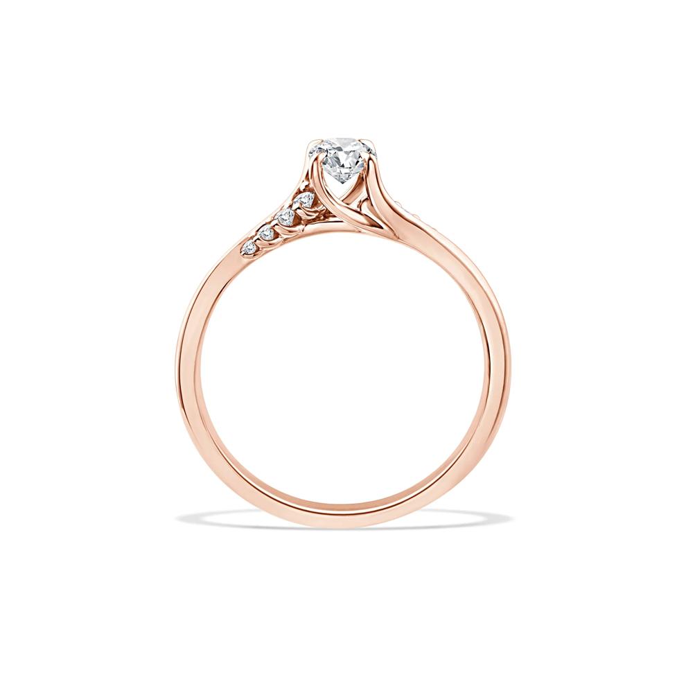Lab Grown Diamond Oval Center Promise Ring in 10K Rose Gold (1/2 ct. tw.) – Image 2 of 4