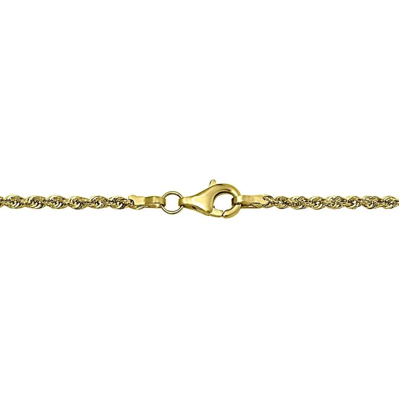 Glitter Hollow Rope Chain in 14K Yellow Gold, 18&quot;  – Image 2 of 3