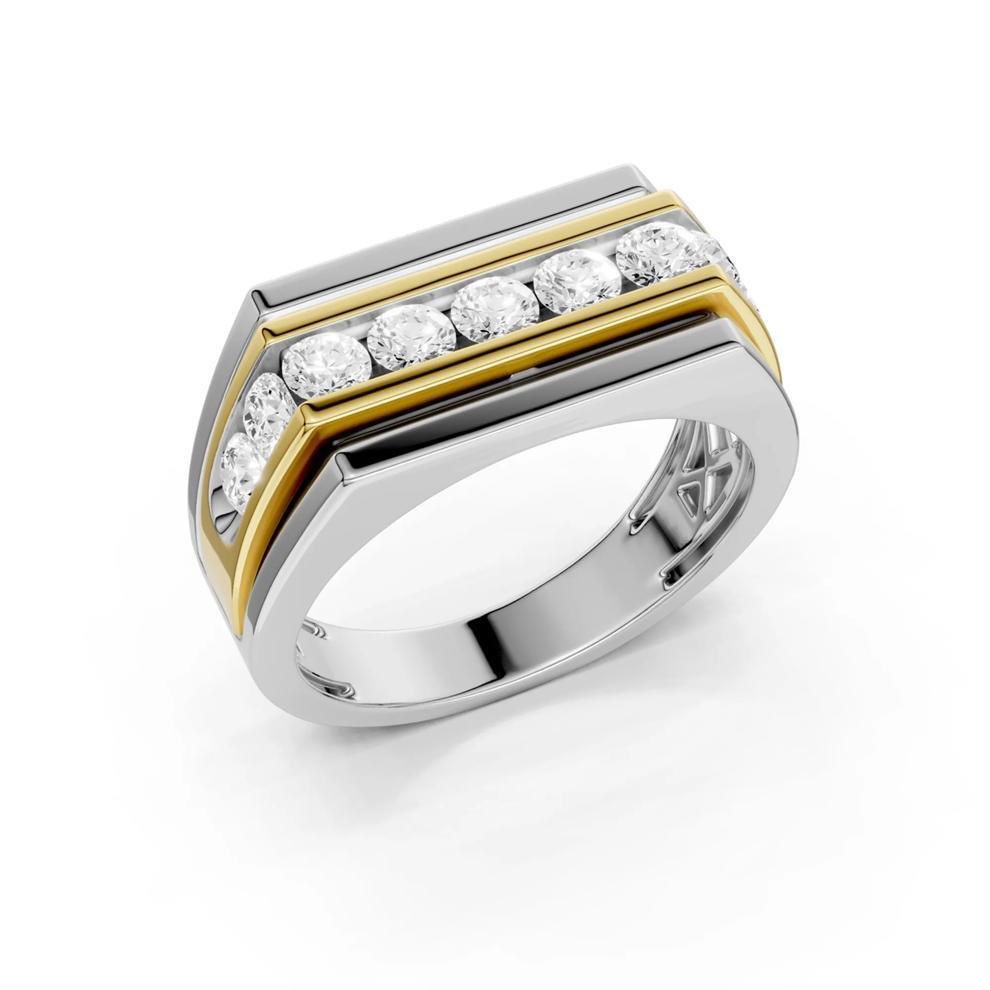 Men's Diamond Geometric Band in 10K White Gold (1 ct. tw.) – Image 2 of 4