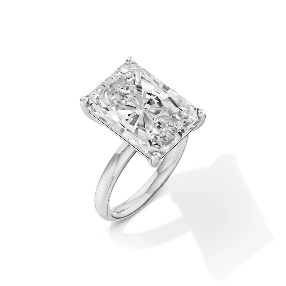 Lab Grown Diamond Radiant-Cut Solitaire Ring in 14K White Gold (9 ct.) – Image 4 of 4