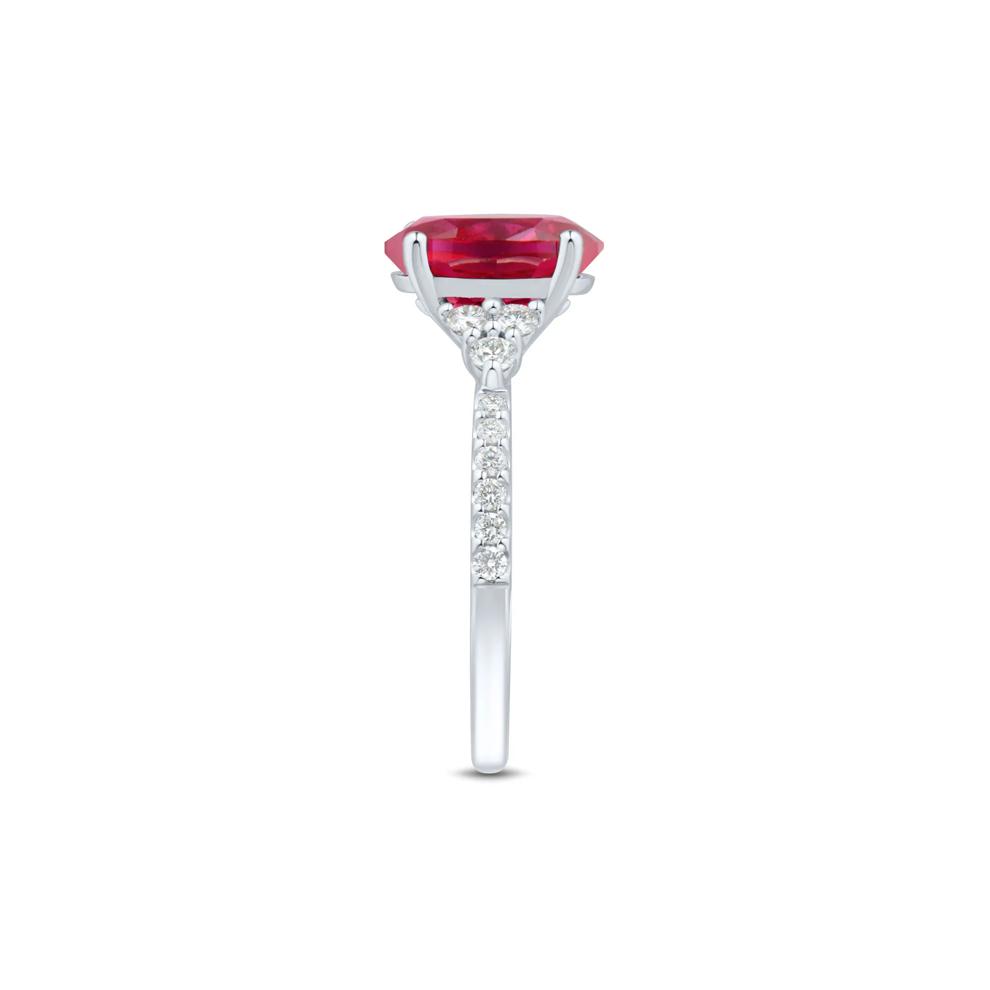 Lab Grown Diamond and Lab-Created Ruby Ring in 10K White Gold (1/3 ct. tw.) – Image 3 of 3