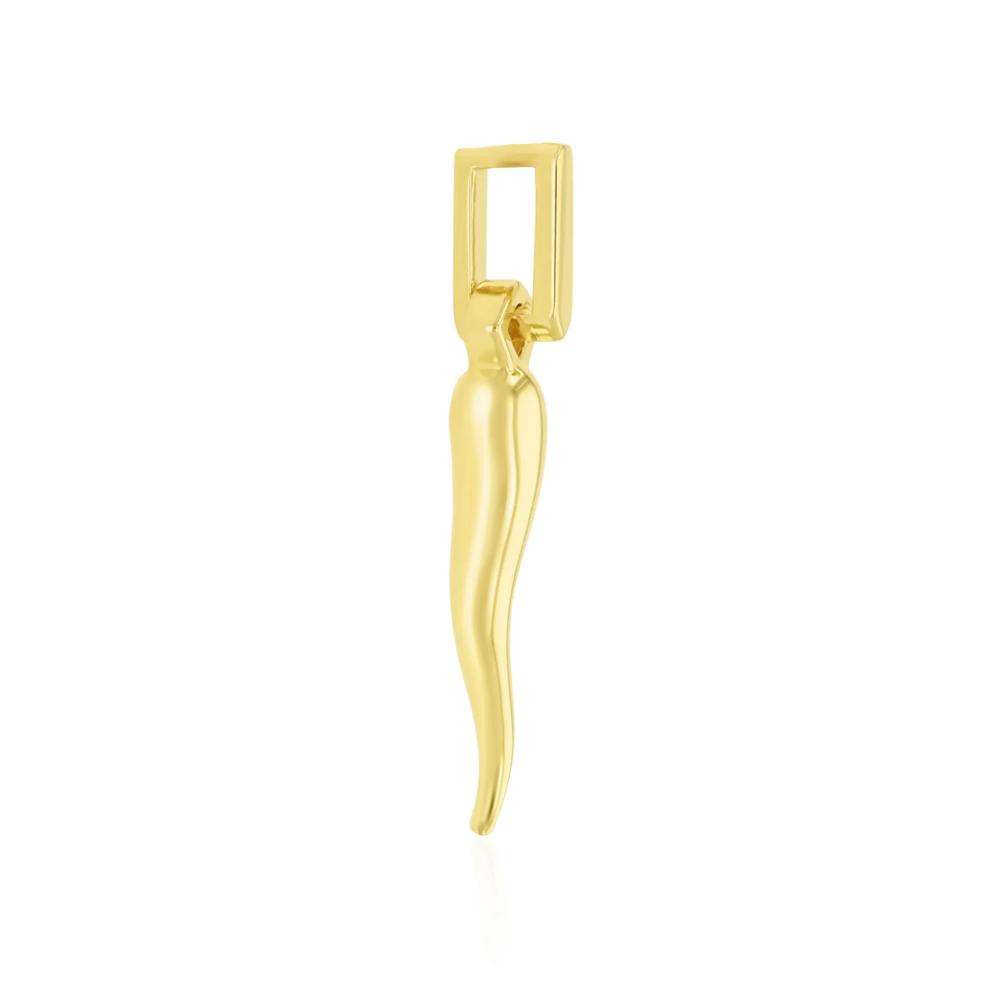 Men's Italian Horn Charm in Vermeil – Image 2 of 3